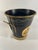 Vintage French Black and Gold Tole Cachepot For Sale - Image 4 of 12