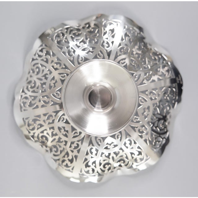 工芸品 MAPPIN & WEBB MAPPIN PLATE Pedestal Bowl English Mappin & Webb Silver Plate Reticulated Pedestal Bowl