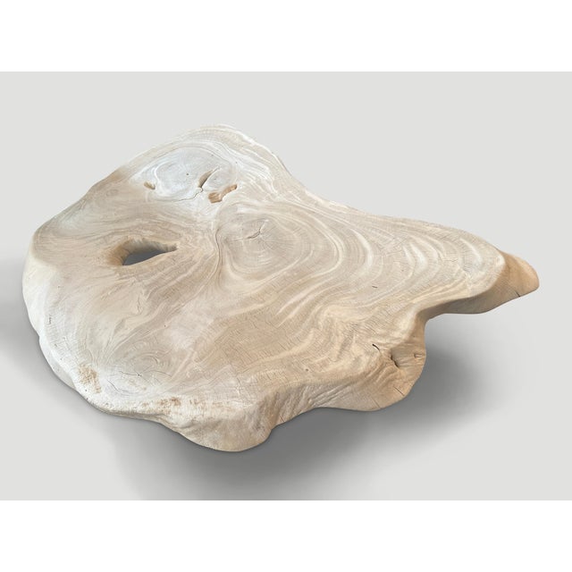 2010s Andrianna Shamaris Amorphous Mid Century Style Bleached Coffee Table For Sale - Image 5 of 5