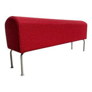 1990s Postmodern Red Ikea Pastill Bench For Sale