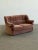 W54 D30 H33 SW38 SD21 SH17 AH24 Fully restored brown with pink tones loveseat. Featuring a soft faux mohair perfect for a...