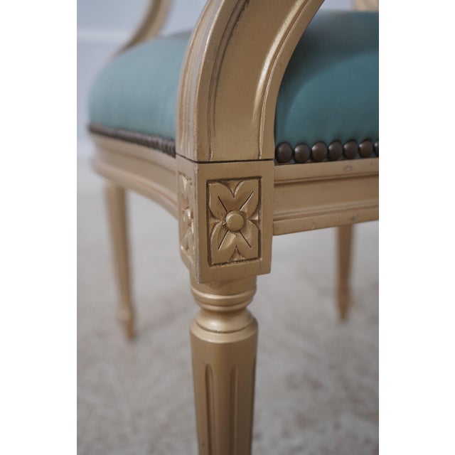 Set of 10 Old Hickory Leather French Style Dining Chairs For Sale - Image 12 of 18