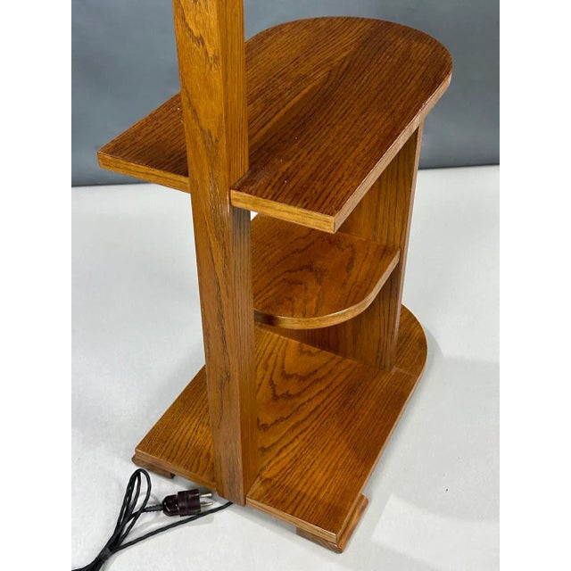 1930s Art Deco Floor Lamp in Wood, 1930s For Sale - Image 5 of 8