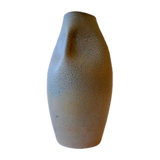 Mid-Century German Sea Blue Sculptural Ceramic Vase, 1960s For Sale