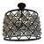 Jonathan Y "Gabrielle" Crystal Orb & Iron 5-Light Semi-Flush Mount Chandelier For Sale