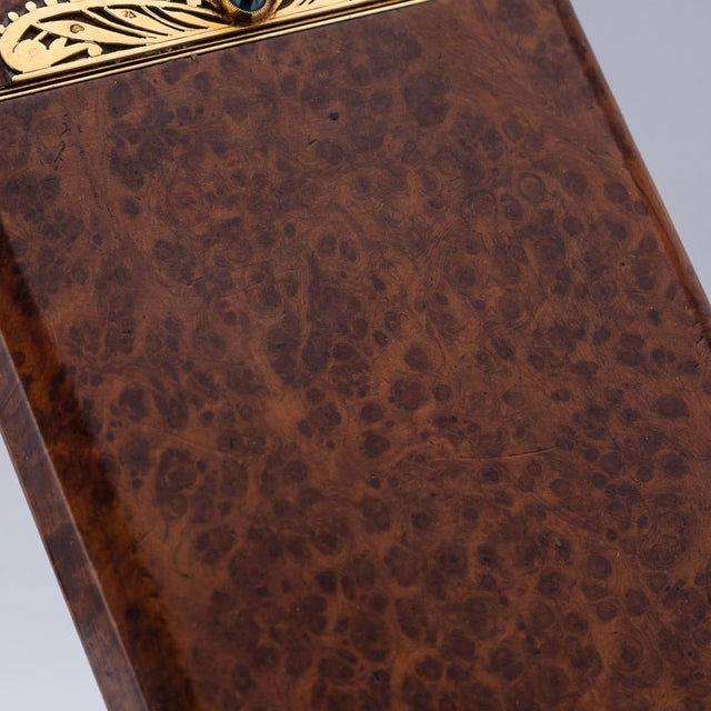 French 18 Karat Gold and Burr Walnut Cigarette Case from Mappin & Webb, 1890s For Sale - Image 13 of 18