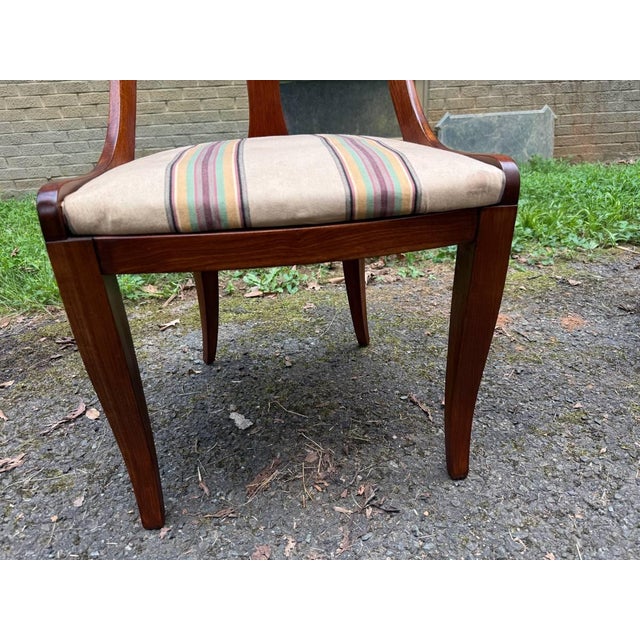 Kindel Furniture Vintage Pair of Regency Style Emprire Directorie Style Dining Side Chairs. Possibly Attributed to Kindel For Sale - Image 4 of 10