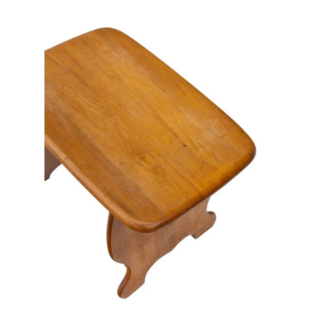 Whimsical Solid Maple Bench or Stool For Sale - Image 6 of 9