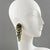 Black Waterfall Black and Gold Glass Beaded Dangle Clip Earrings For Sale - Image 8 of 8
