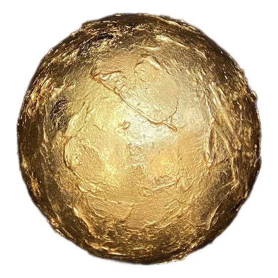 Chinese Papier-Mâché Golden Sphere (7,10 In) For Sale