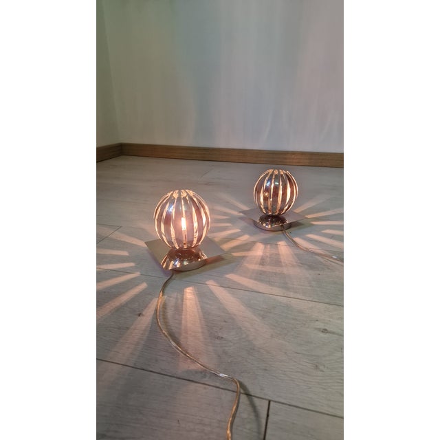 Chromed Metal Table Lamps with Touch Function, Set of 2 For Sale - Image 6 of 15
