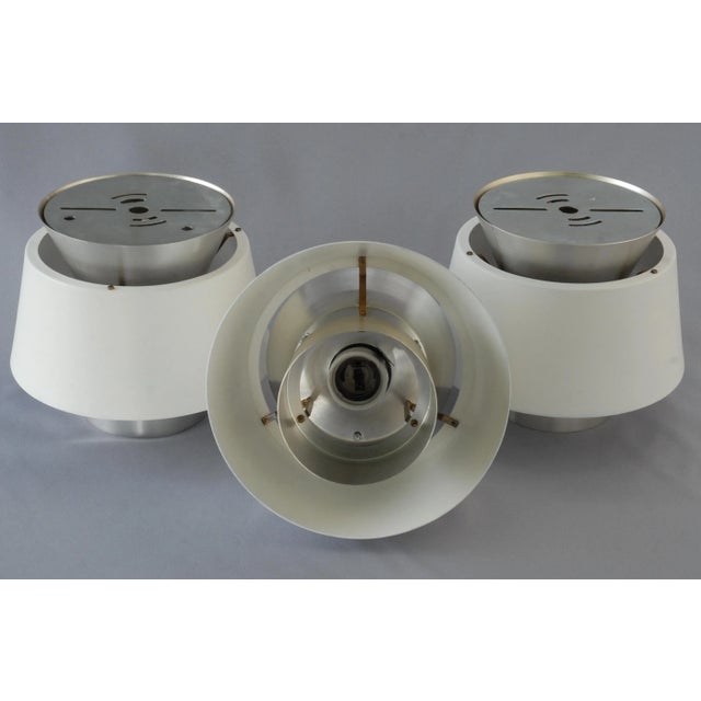 Metal Tivoli Ceiling Lamps by Jorn Utzon for Nordisk Solar Compagni, Denmark. Set of 3 For Sale - Image 7 of 10