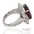 Red Gia Certified Solid Platinum 900 Natural Diamond and Natural Garnet Ring, Size 6.25 For Sale - Image 8 of 13