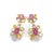 Traditional Bochic “Capri” Vintage Ruby & Rose Cut Sapphire Earrings IN 18K Gold & Silver For Sale - Image 3 of 10