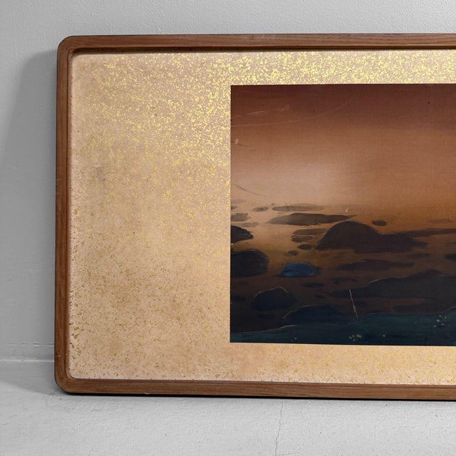 Brown Japanese Hand-Painted Tiger Yoko-Gaku Wall Panel, 1950s For Sale - Image 8 of 13