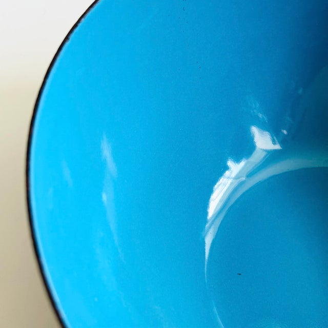 Blue Krenit Denmark 8" Blue Enamel Bowl by Herbert Krenchel For Sale - Image 8 of 10