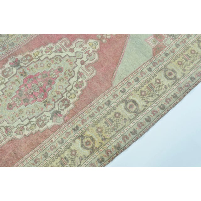 1960s Oushak Anatolian Handmade Wool Area Carpet For Sale - Image 4 of 11