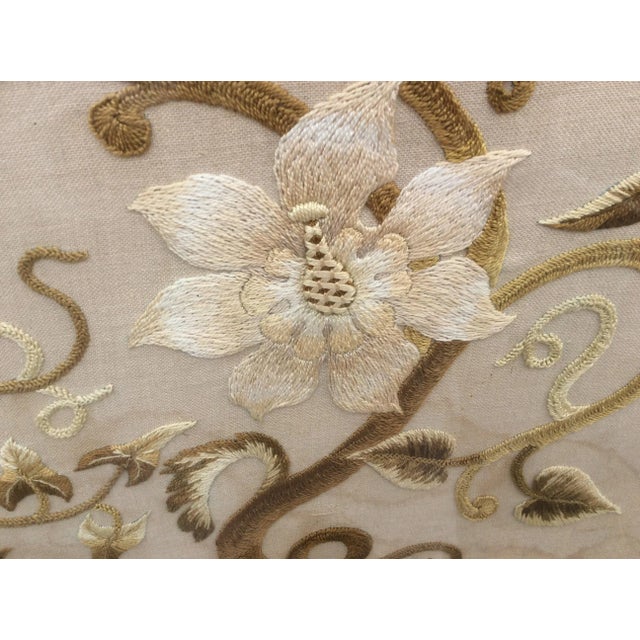 Textile Antique Floral Needlework Art For Sale - Image 7 of 11