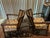 Mid 20th Century Pair of Vintage Cane‑Back Floral Rocking Armchairs For Sale - Image 5 of 12
