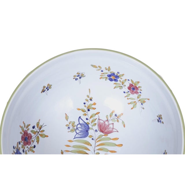 Traditional Large Italian Ceramic Salad Bowl For Sale - Image 3 of 8