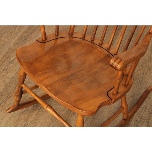 Ethan Allen 1990s Ethan Allen Windsor Style Maple Rocking Chair For Sale - Image 4 of 13