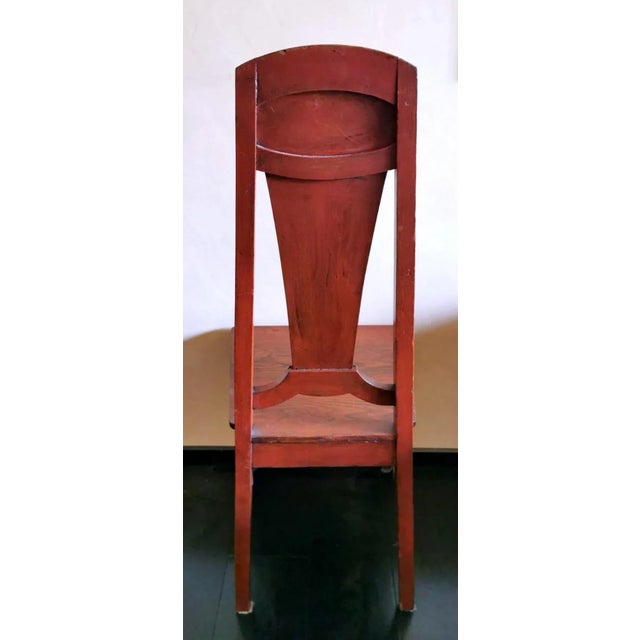 Early 20th Century Art Deco Austrian Chair With Painted Panel For Sale - Image 5 of 13