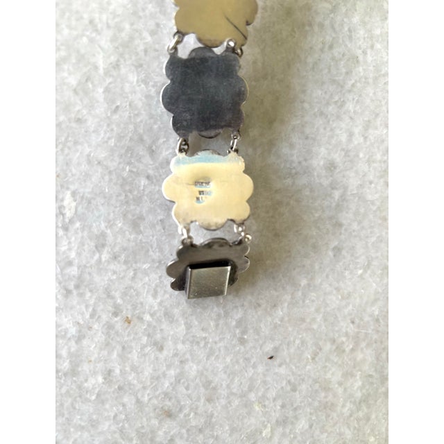 1970s Vintage Mid Century Sterling Silver Bracelet For Sale - Image 5 of 6