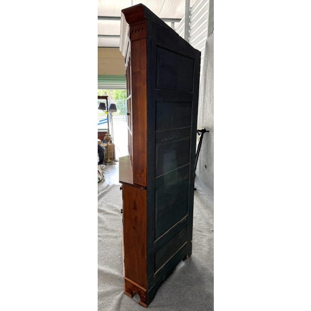 Antique Bench-Made Burled Walnut Corner Cabinet For Sale - Image 11 of 12