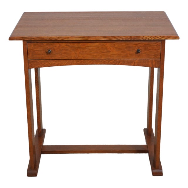 Stickley Harvey Ellis Inlay Oak Writing Desk For Sale