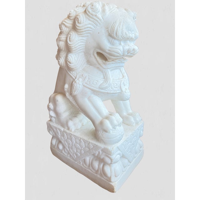 19th Century Large Solid Marble Foo Dogs- Set of 2 For Sale In Greensboro - Image 6 of 18