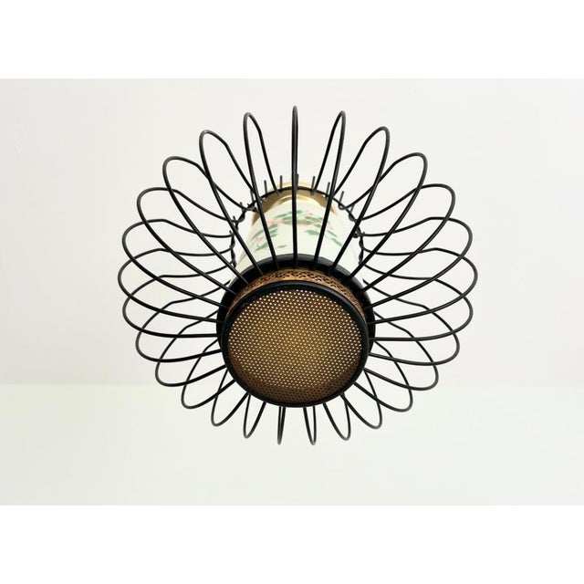 Caged Ivy Ceiling Light, 1960s For Sale - Image 4 of 10