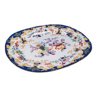 Antique Game Plate, English, Ceramic, Meat Serving Platter, Poultry, Victorian For Sale