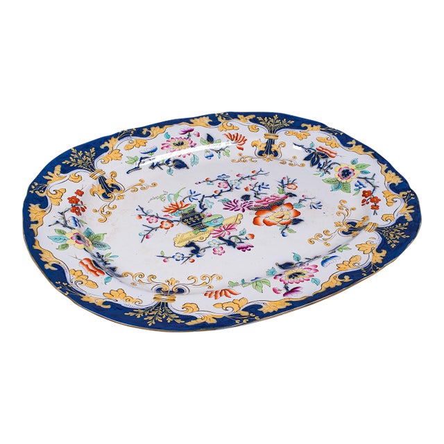 Antique Game Plate, English, Ceramic, Meat Serving Platter, Poultry, Victorian For Sale