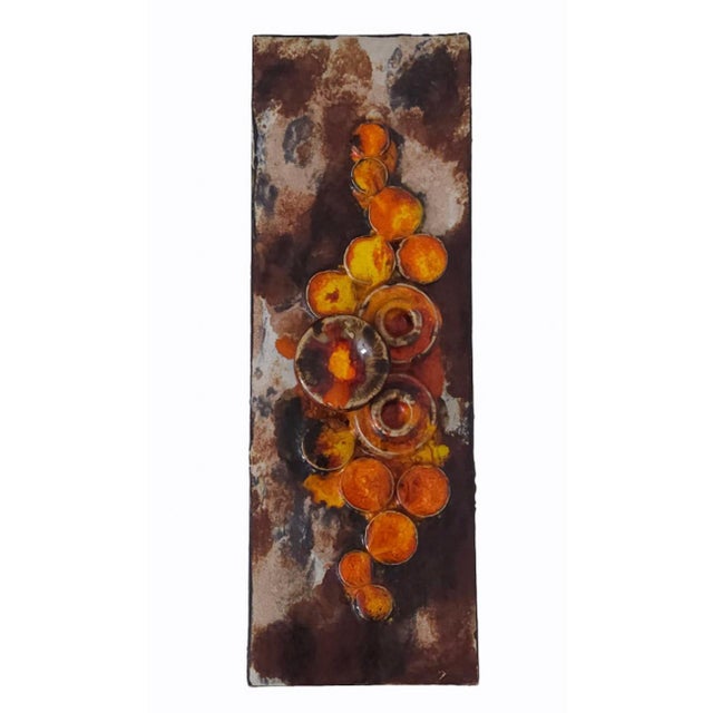 Ceramic Mid-Century Art Pottery Wall Tile from Ruscha, Germany, 1970s For Sale - Image 7 of 7