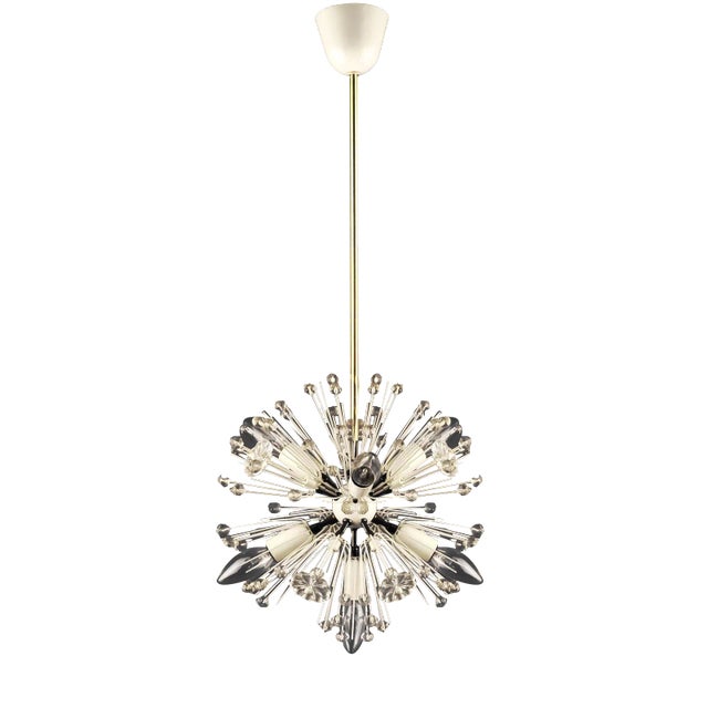 Snowball Pendant Light attributed to Emil Karl Stejnar for Rupert Nikoll, Austria, 1950s For Sale