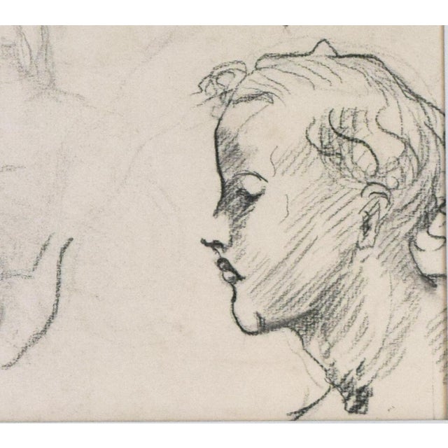Vintage Art Deco Era Nude Charcoal Portrait Figure Study Drawing by William B Pattengill 1934 For Sale In New York - Image 6 of 8