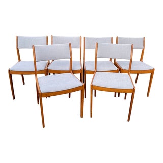 1960s Mid-Century Modern Danish Teak Dining Chairs - Set of 6 For Sale