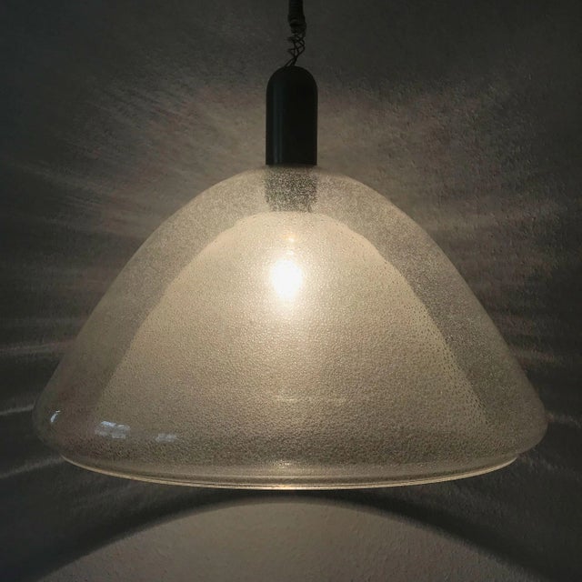 Silver Mid-Century Murano Glass Pendant Lamp from Mazzega, 1960s For Sale - Image 8 of 13