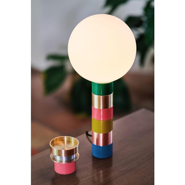 Contemporary Donna II Table Lamp in Brass with Copper and Aluminium by Marine Breynaert For Sale - Image 3 of 7