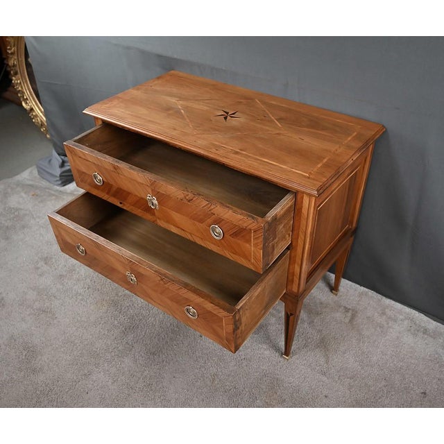Louis XVI Style Marquetry Commode, 1900s For Sale - Image 3 of 18