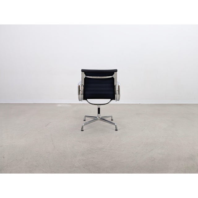 Metal EA 108 Chair in Black Leather by Charles & Ray Eames for Vitra For Sale - Image 7 of 13