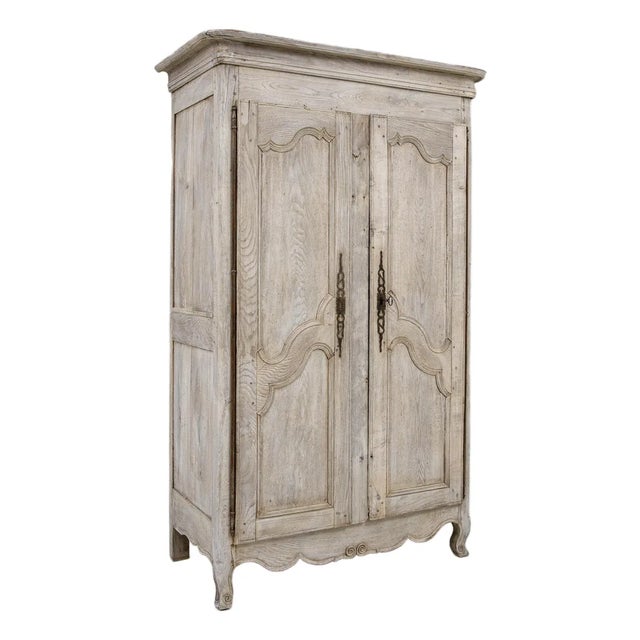 19th Century France Antique White Wood Storage Cabinets & Cupboards For Sale