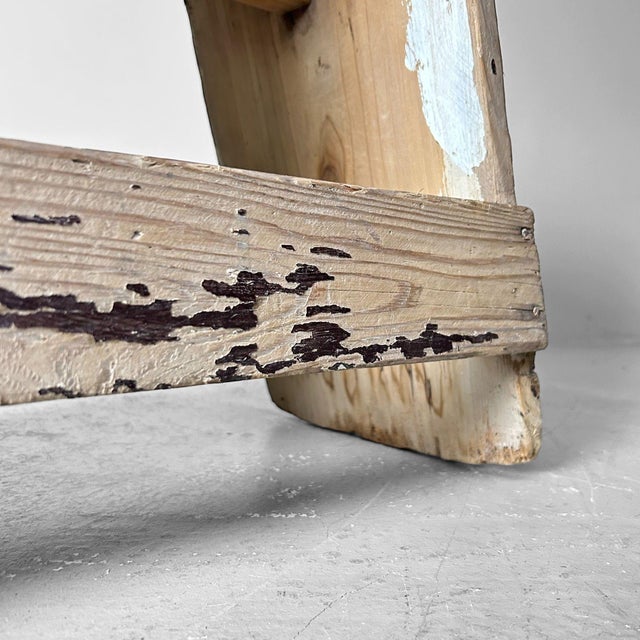 Vintage Wooden Stool, Japan, 1950s For Sale - Image 9 of 14