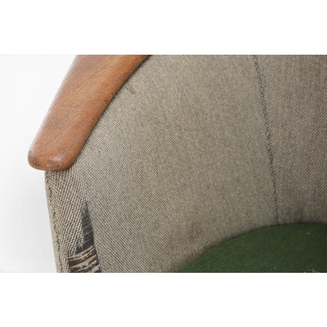 Mid-Century Modern Attributed to Henry Schubell & Arnold Madsen 1950s Wool and Teak Freestanding Sofa For Sale - Image 3 of 6