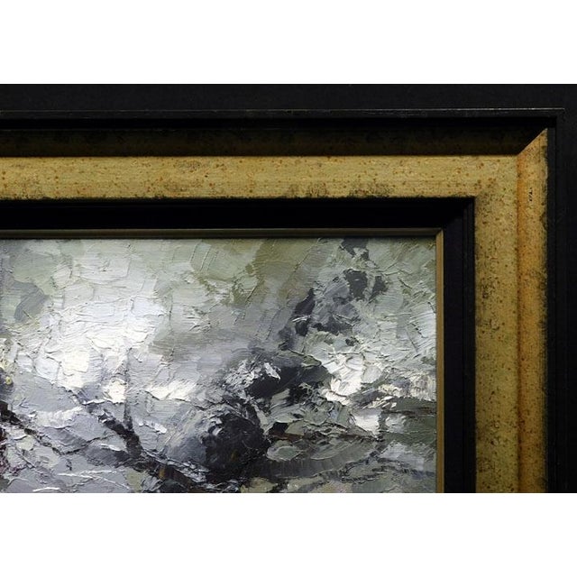 Petras Lukosius#0082 Diena Original Oil on Paintings on Canvas With Custom Frame For Sale In Denver - Image 6 of 7