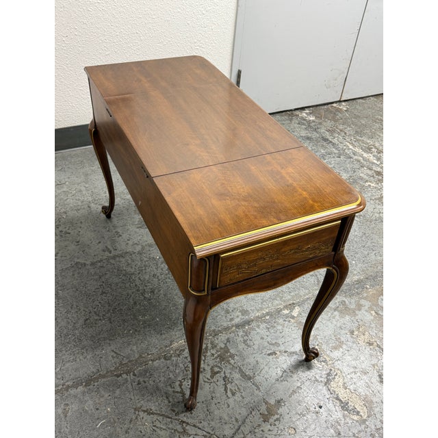 Brown Phyllis Andrade for White Furniture Company Chinoiserie Vanity Desk For Sale - Image 8 of 12