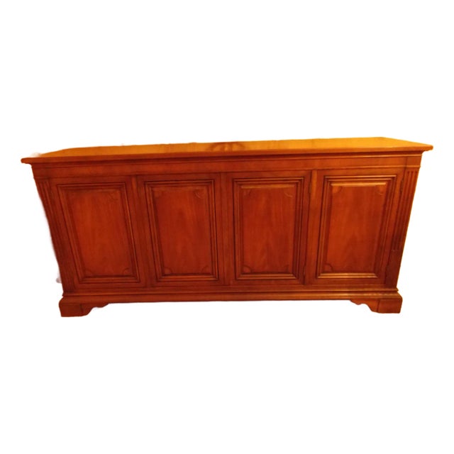 1960s French Regency Style Cherry Wood Sideboard Cabinet by Kindel For Sale