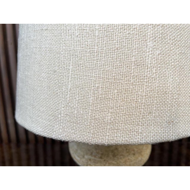 Brutalist Stone Table Lamp, Italy, 1960s For Sale - Image 9 of 17