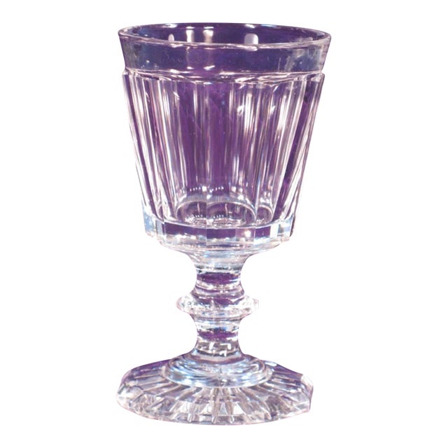 1830s Cup Glass Georgian Rummer Wine Bucket Bowl Anglo-Irish Hand-Blown Cut Fluting For Sale