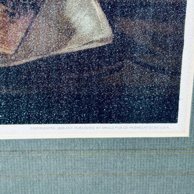 Victorian Framed Chromolithograph Mixing the Colors Cats Kittens Painting by Alfred De Neuville For Sale - Image 10 of 12